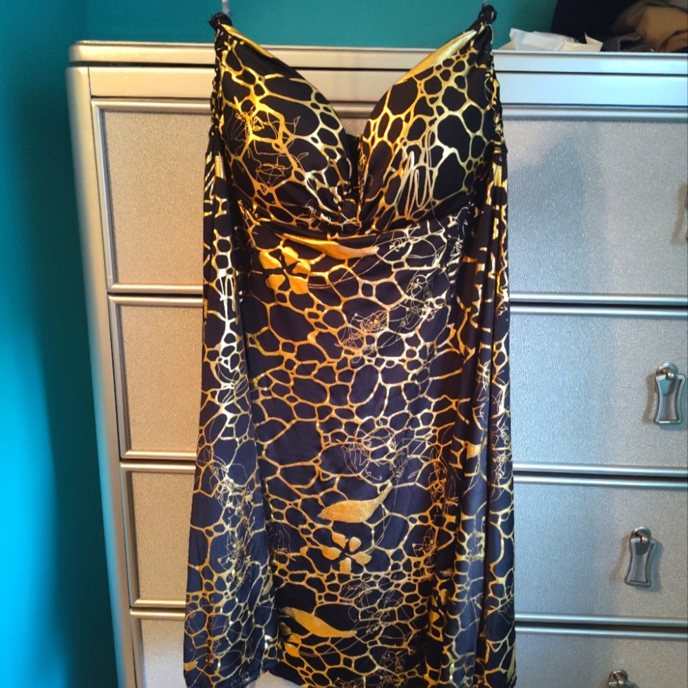 India Black and Gold Dress